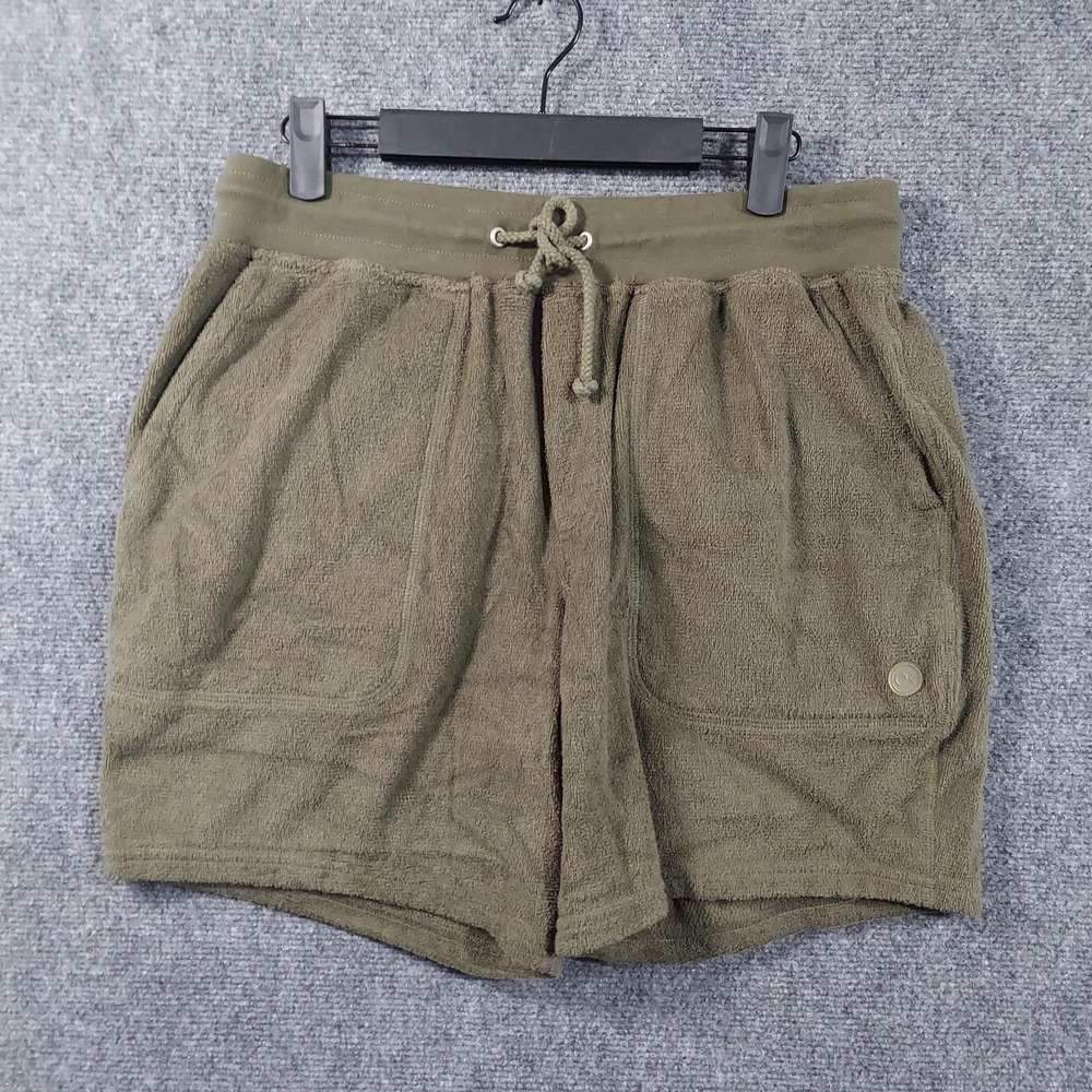 Outerknown Sweat Shorts Mens Small Green Terry‎ Organic Cotton Drawstring Beach